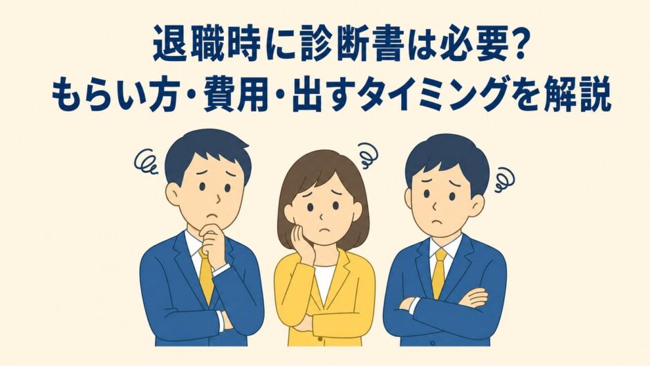 退職時に診断書は必要?もらい方・費用・出すタイミングを解説